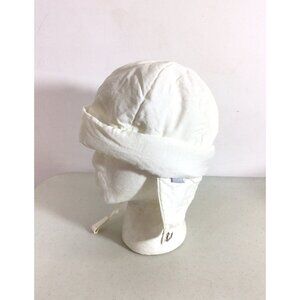 Winter White Puffer Ski Hat Ear Flaps Womens Small